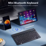 Teclado inalámbrico + Mouse Bluetooth español (con letra ñ) portátil para iPad Mac PC tablet smartphone nobteook + USB Receptor - Imagen 2