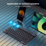 Teclado inalámbrico + Mouse Bluetooth español (con letra ñ) portátil para iPad Mac PC tablet smartphone nobteook + USB Receptor - Imagen 3